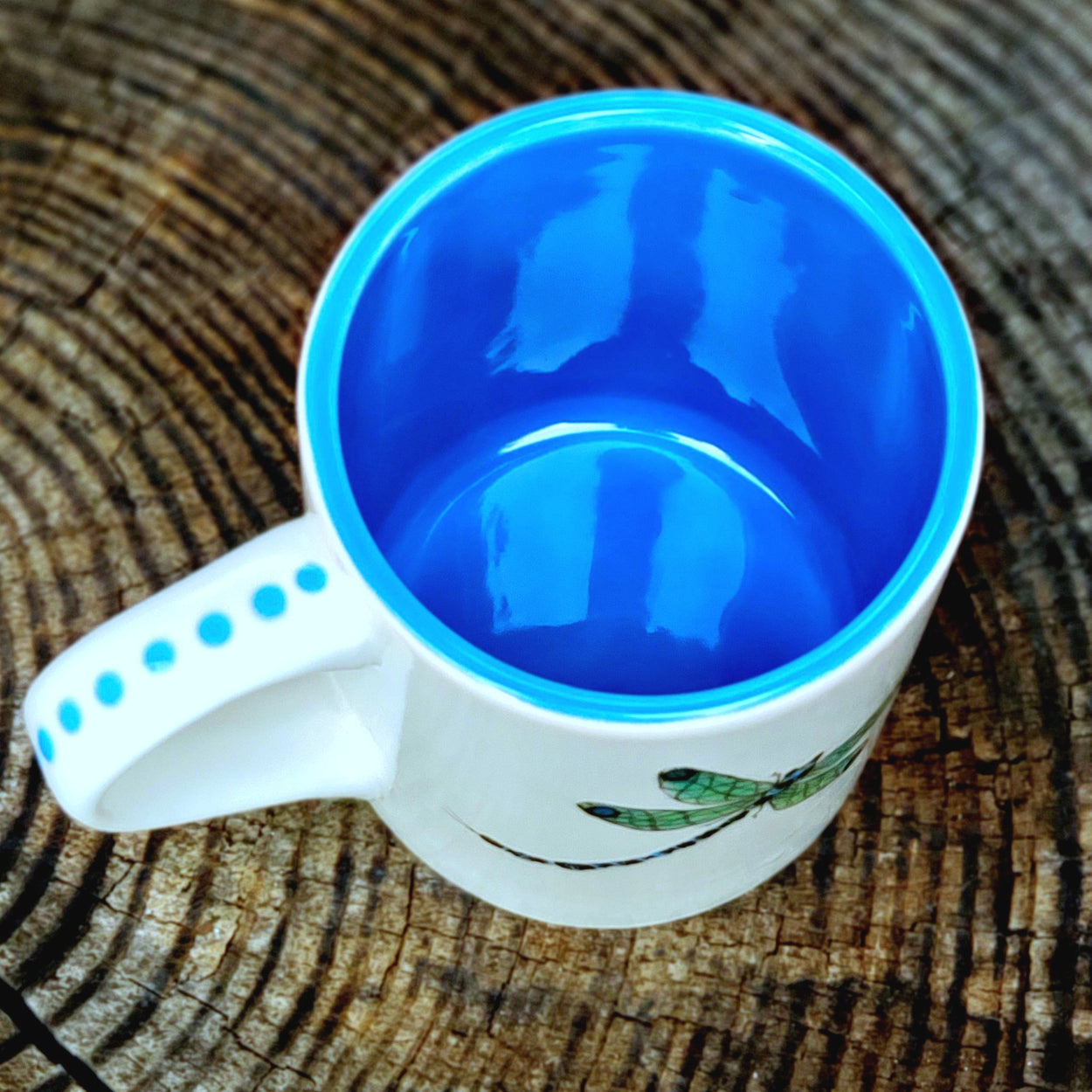 RESERVED LISTING FOR KRISTA Hand Painted Dragonfly Mug