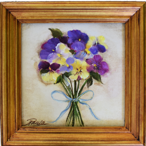"Pocketful of Pansies III" 5x5