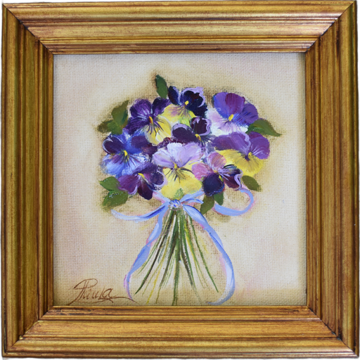 "Pocketful of Pansies II" 5x5
