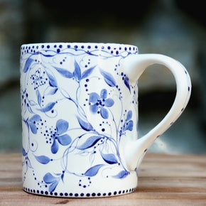 Blue and White Hand Painted Mug