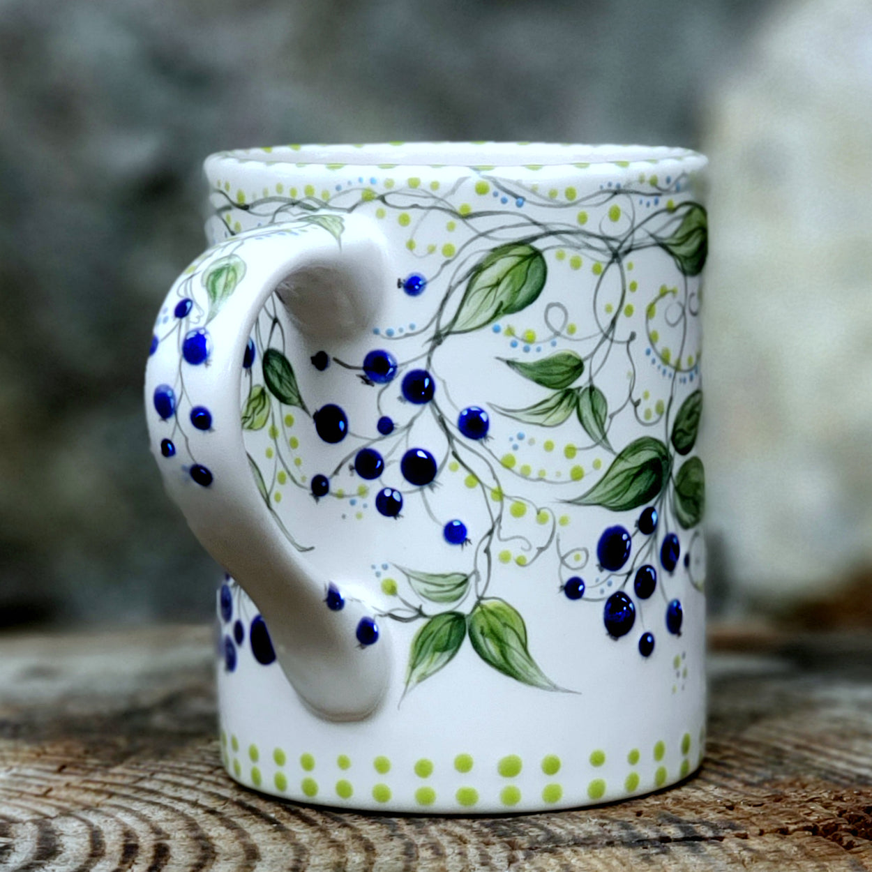 Hand Painted Berry Mug