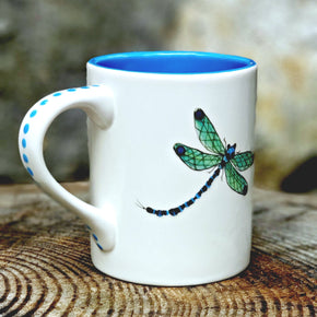 RESERVED LISTING FOR KRISTA   Hand Painted Dragonfly Mug